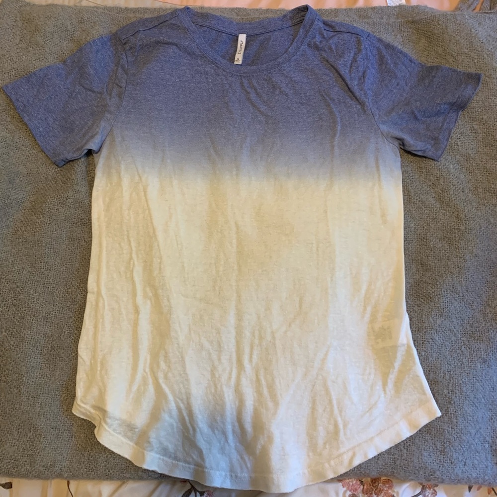 Blue and white ombré shirt